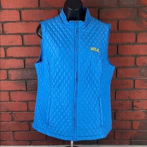 UCLA Women's XL Blue Quilted Vest –‎ Collegiate, Casual, Lightweight